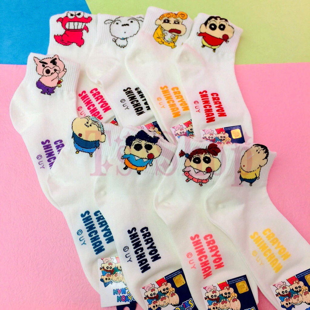 【Ts Shop】韓國襪 💯正韓 蠟筆小新系列 小新 小葵 小白 風間 阿呆 正男 妮妮 小新襪 蠟筆小新 襪子 棉襪