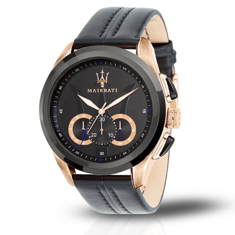 【MASERATI】瑪莎拉蒂 TRAGUARDO系列 R8871612027 運動風格計時腕錶 45mm