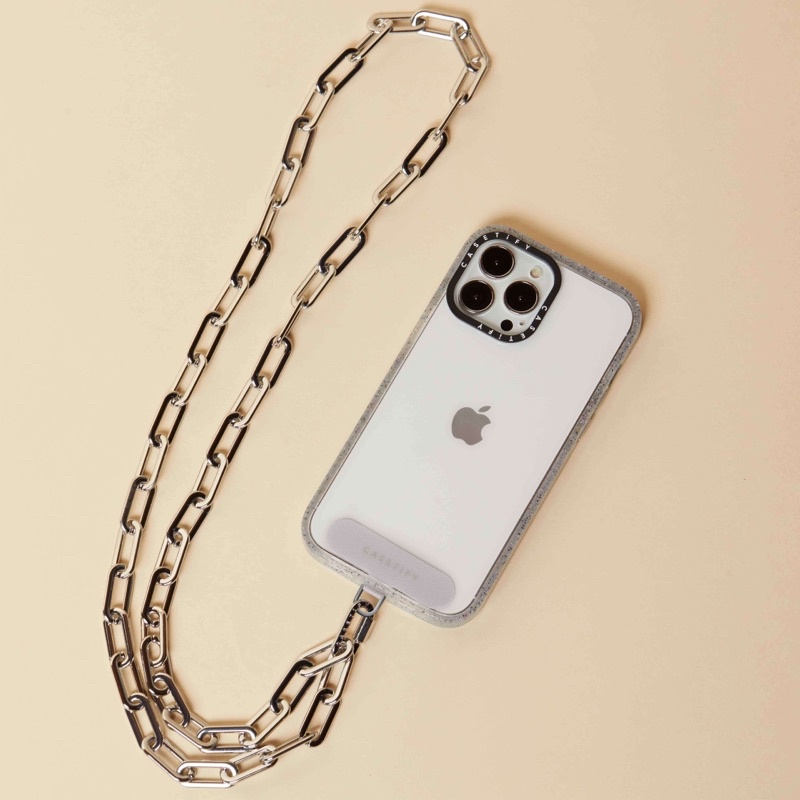 Casetify Metal Chain Phone Strap with Card 金屬鎖鏈掛繩 銀色⛓️