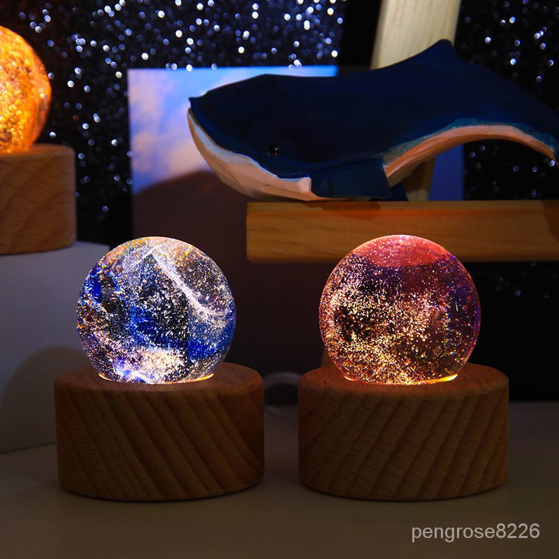 【優選精品】髮光宇宙星空七龍珠小夜燈創意閨蜜生日禮物送衕學朋友禮物ins日韓風 6RWM