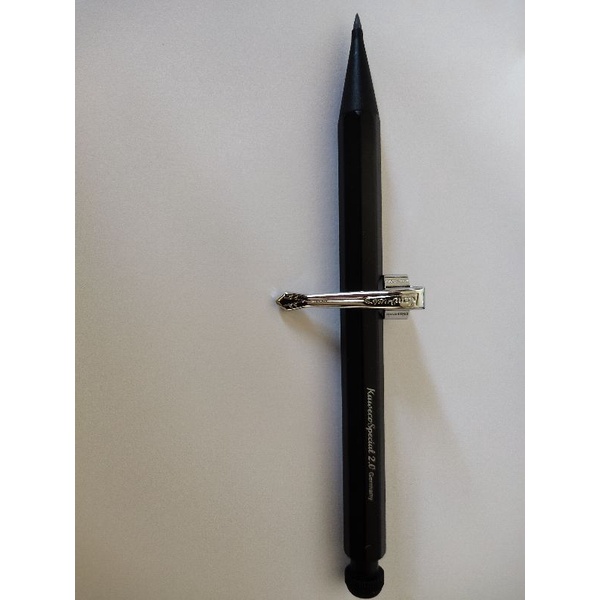 德國 Kaweco Aluminum SPECIAL Black 長版八角型鋁製自動鉛筆2.0mm 和筆夾