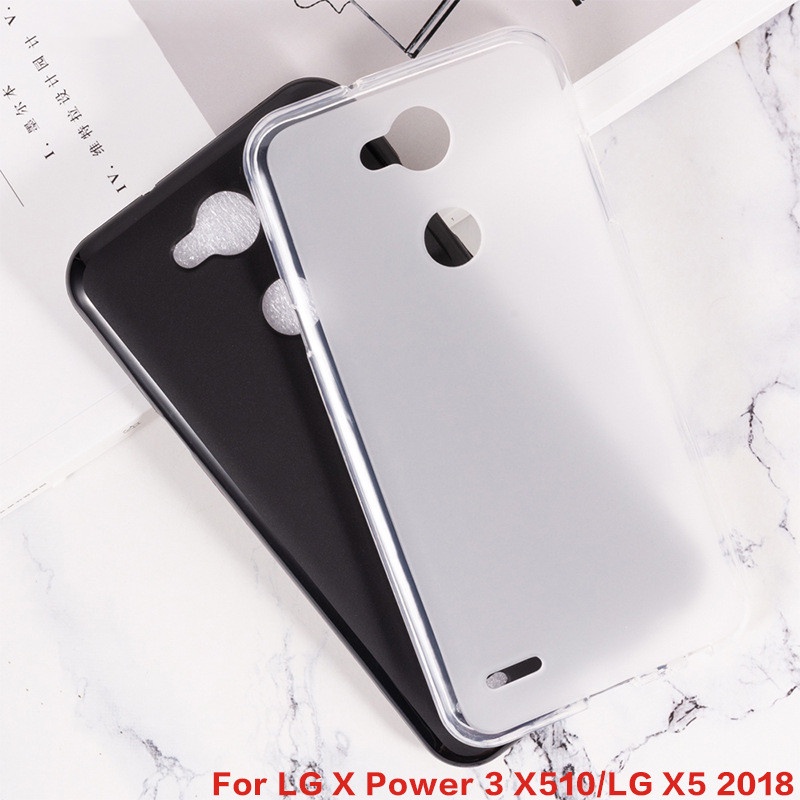 Lg X Power 3 X510 /LG X5 2018 手機殼黑色白色軟 TPU 矽膠後蓋