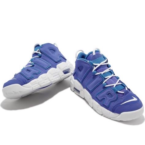 𝓑&amp;𝓦現貨免運 Nike Air More Uptempo GS 大童 女籃球鞋 藍 DM1023400
