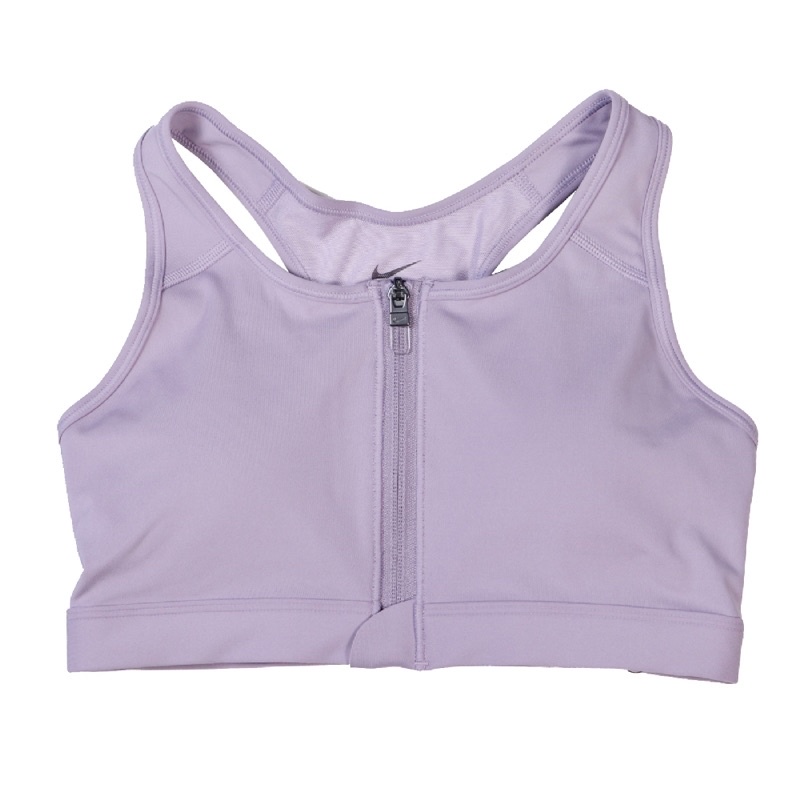 Nike 女子多功能訓練 前開式 前拉鍊 中強度紫色運動內衣 有氧 瑜珈 飛輪 健身 跑步 DD1206-529