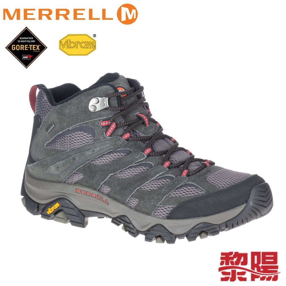 Merrell 美國 035785 Moab 3 Mid GTX  男中筒登山鞋(深灰) 寬楦版 33ML035785W