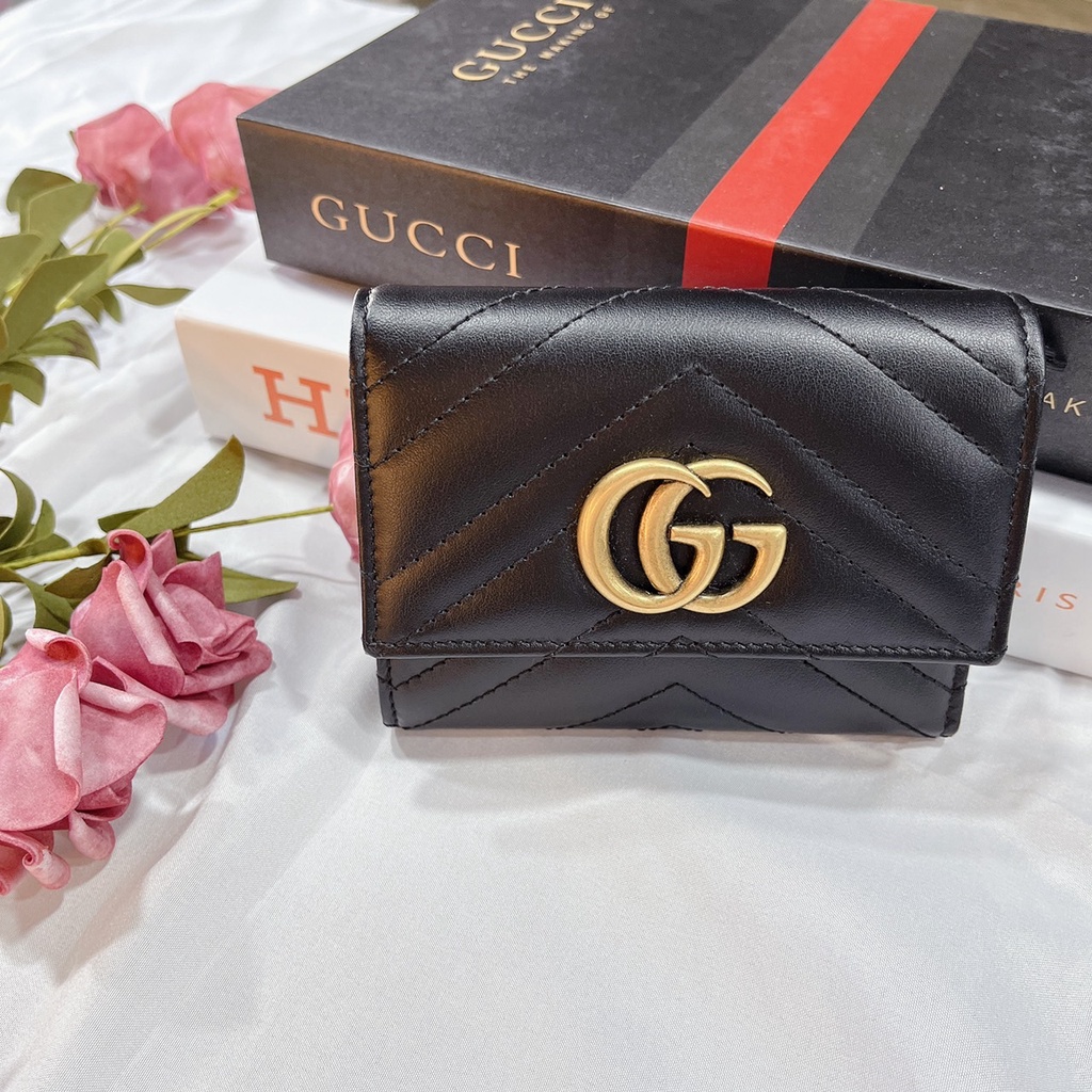 【現貨秒出】GUCCI馬夢三折短夾 熱銷現貨一顆