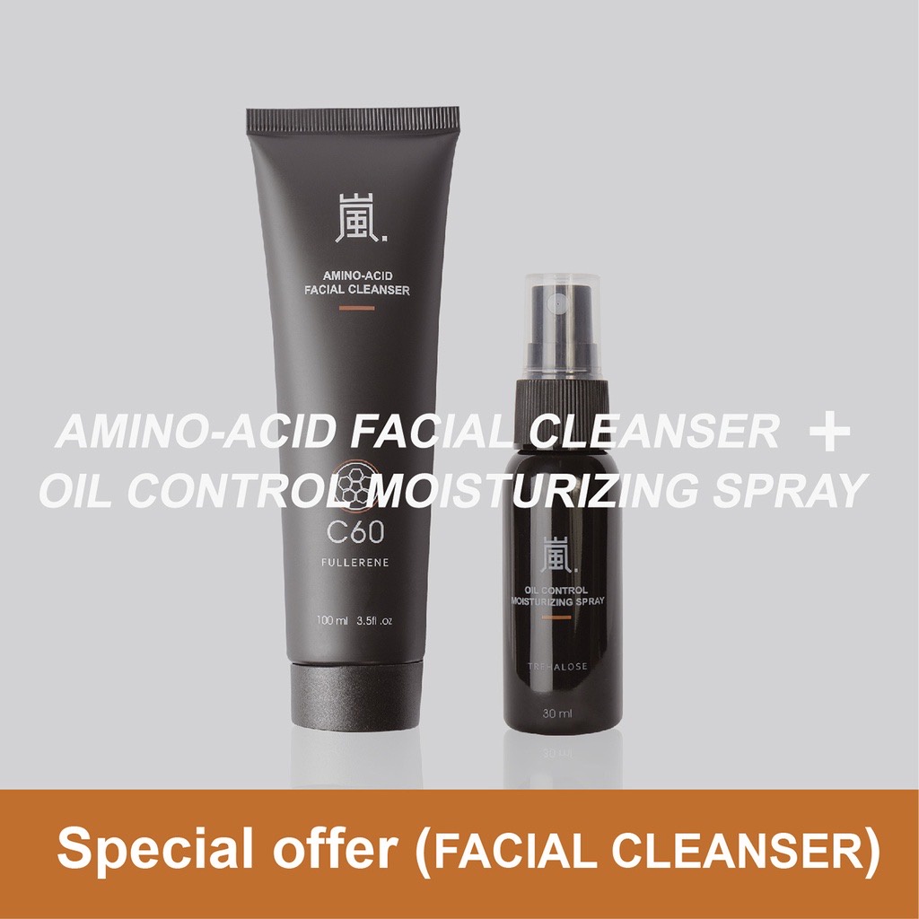 AMINO-ACID FACIAL CLEANSER 富勒烯胺基酸洗顏霜100ml+抗痘噴霧30ml