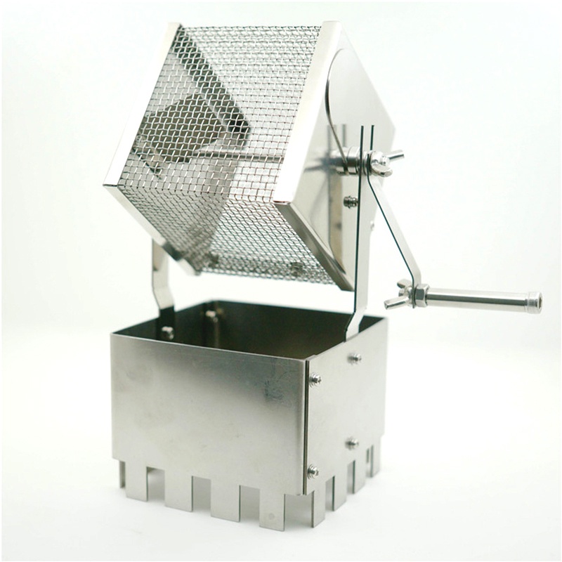 250g不銹鋼立方體手動咖啡豆烘焙機小型紅外線加熱咖啡豆烘焙機多功能耐用手動豆烤機
