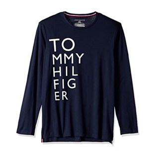 TOMMY HILFIGER 男生上衣圓領衫 男生長袖T恤 LOGO T 薄長T 文字T 圓領長T 09T3431