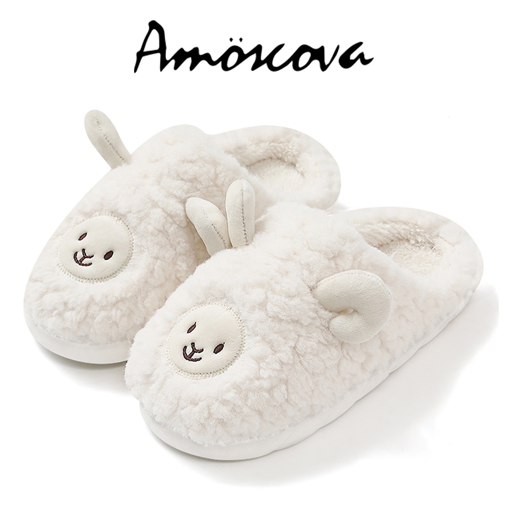 【Amoscova】羊羊拖鞋  毛拖 棉拖鞋 室內拖鞋 室內毛拖 兔子毛拖 兔兔毛拖 拖鞋(1677)