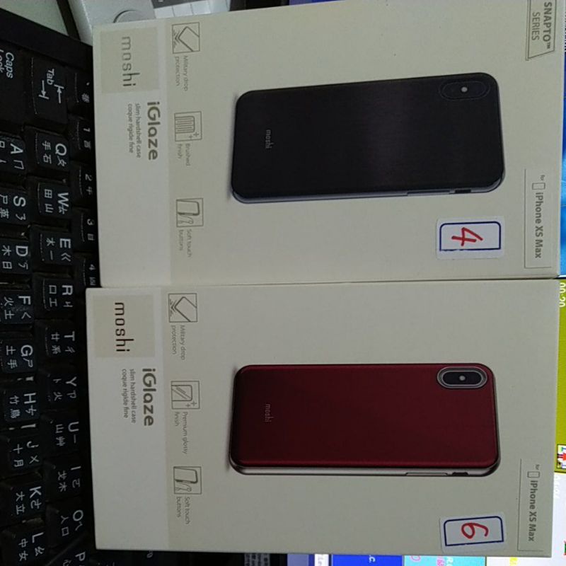 現貨全新moshi iGlaze iPhone XS Max 黑跟紅保護殼