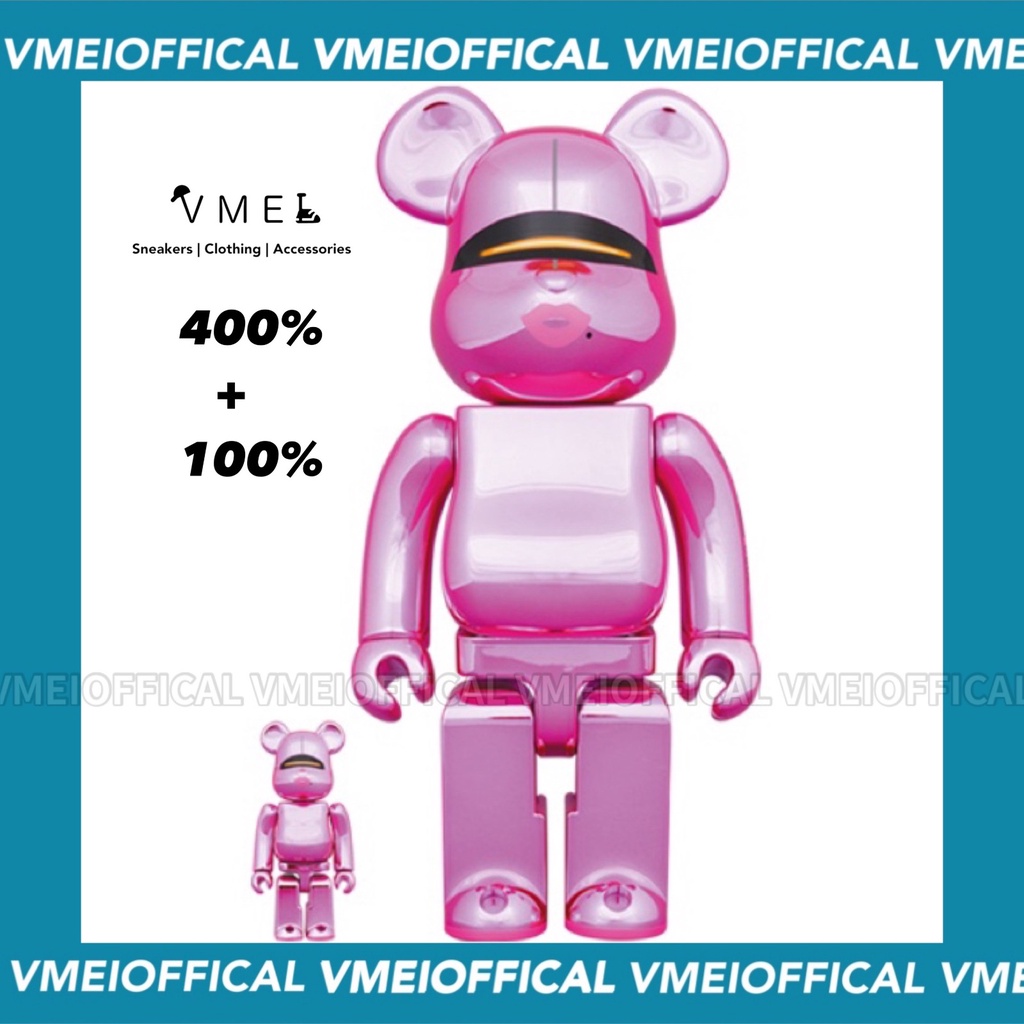 【VMEI】BE@RBRICK 空山基紅唇2G 粉紅電鍍 SORAYAMA×2G 400%+100% 庫柏力克熊 現貨