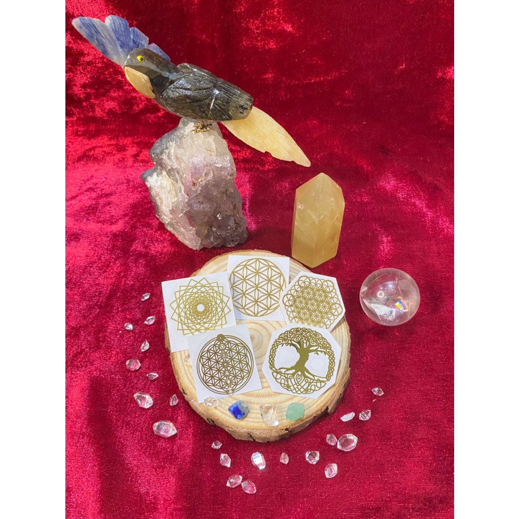 豆花媽療癒師 金屬能量貼紙 奧根 奧剛 生命之花 生命之樹 生命之果 能量貼紙 幾何 脈輪 豐盛 靈氣 盧恩 希塔療癒