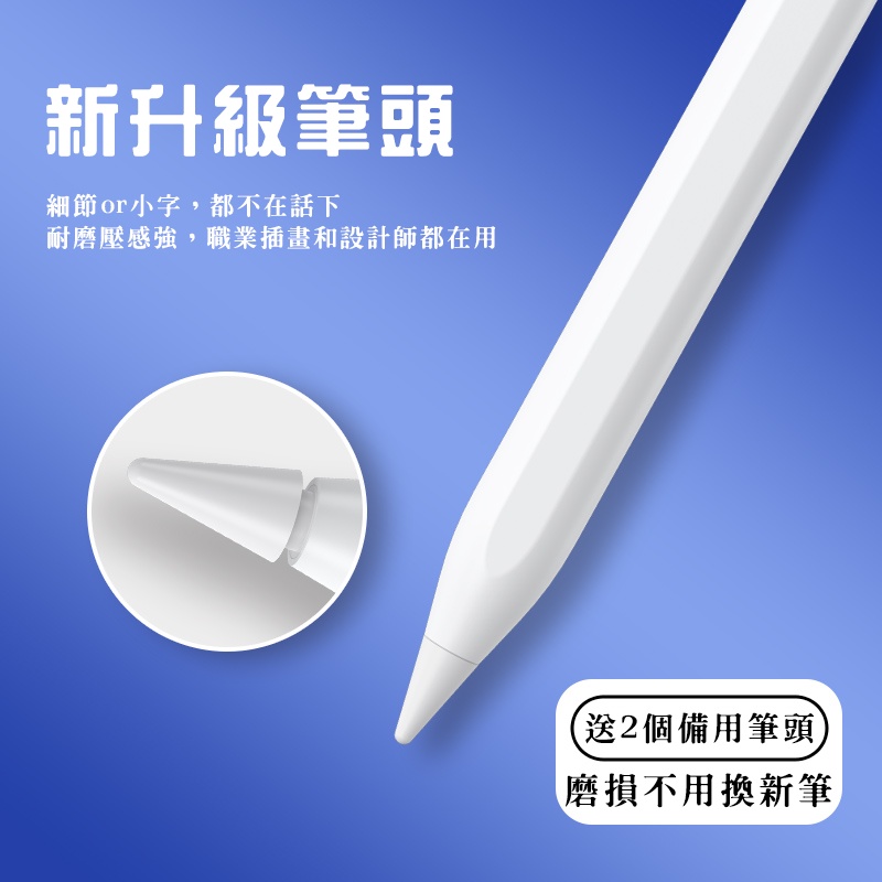 【可替換原廠筆頭】Npencil 低價平替apple pencil 2 副廠筆 適用於ipad 傾斜壓感 防誤觸 觸控