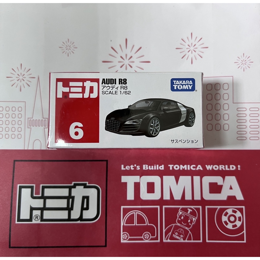 TOMICA  6  AUDI  R8    (全新封膜未拆)   ＊現貨＊