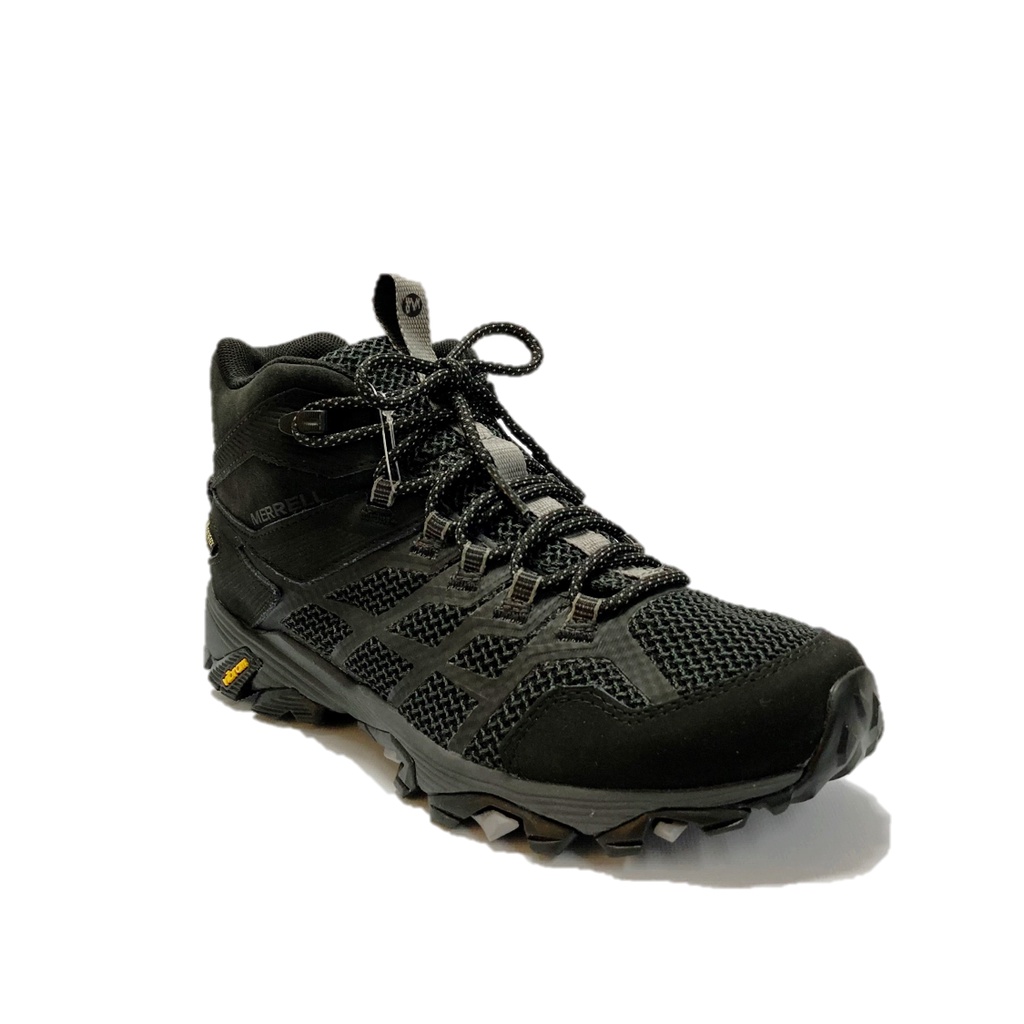 MERRELL 女全黑好搭配超輕防水健行鞋 中筒靴MOAB FST 2 MID GORE-TEX 599534-607