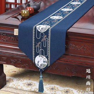 【冠川】暗香疏影桌旗 棉麻茶席 桌巾 桌墊 隔熱墊 茶杯墊 花臺桌巾 茶道用品 茶旗 茶几桌旗 茶室桌旗