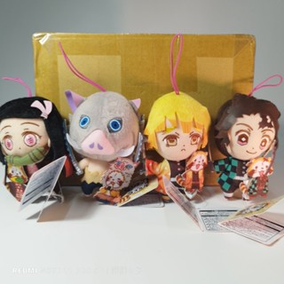 日版 正版!景品娃娃 FuRyu 鬼滅之刃x小浣熊 拉斯卡爾 聯名娃娃 四隻一組