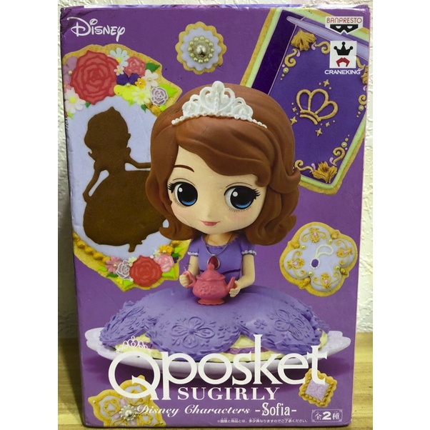 盒損正版 日版 Qposket 迪士尼公主系列 Sofia 蘇菲亞 SUGIRLY A版 下午茶 野餐系 美女 公仔