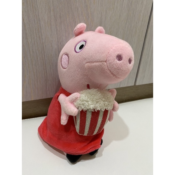佩佩豬玩偶 粉紅豬小妹抱爆米花款