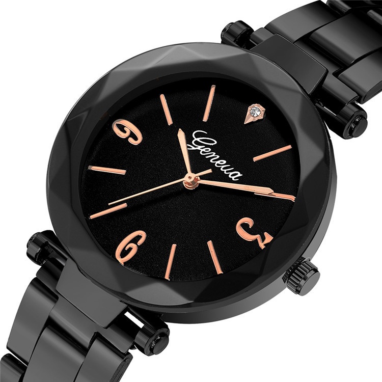 流行手錶 新款時尚手錶女生 創意設計女錶 商務休閒女用手錶 圓形錶盤石英錶 合金錶帶指针手錶 璀璨之星精品手錶