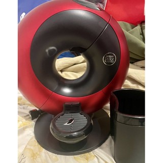 二手狀況良好，雀巢膠囊咖啡機原形自動機種亮紅色超有質感