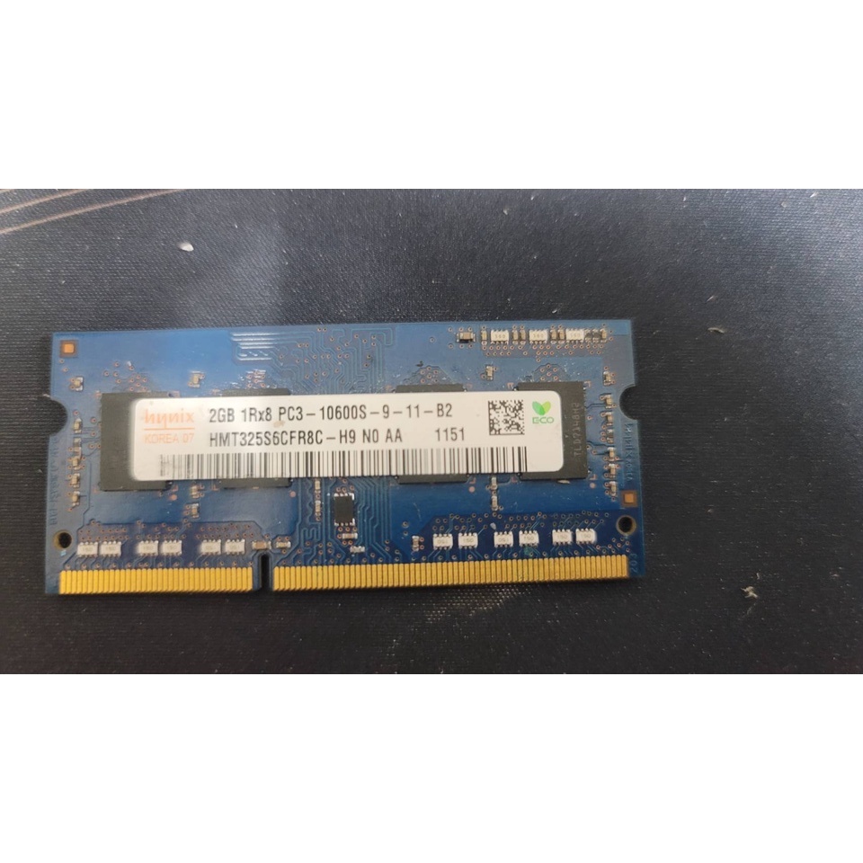 HYUIX 2GB NB 專用記憶體 PC3-10600-9-11-B2 HMT325S6CF8C-H9 二手美品