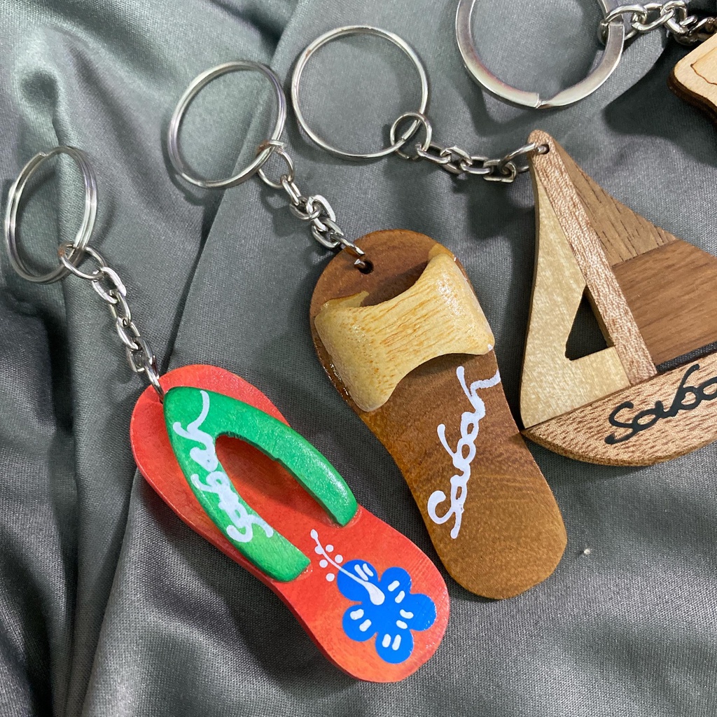 沙巴 SABAH 鑰匙圈 紀念品 馬來西亞 代購 出國 木質鑰匙圈 木製 木頭鑰匙圈 機場 峇里島