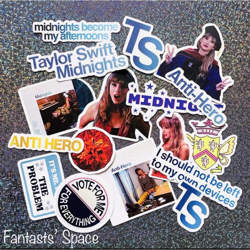 F•L🚀(現貨) 共4款 Taylor Swift 泰勒絲 Midnights 專輯 系列 防水貼紙 手帳貼紙