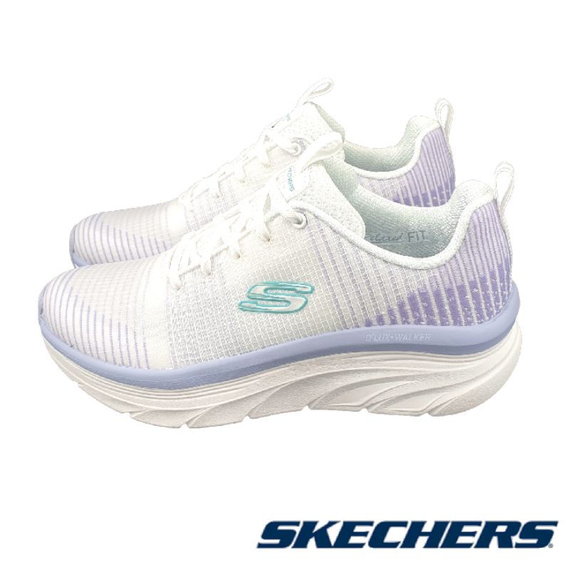 【米蘭鞋都】SKECHERS (女) D’LUX WALKER 厚底 增高 緩震 運動鞋 896060WPR 白紫