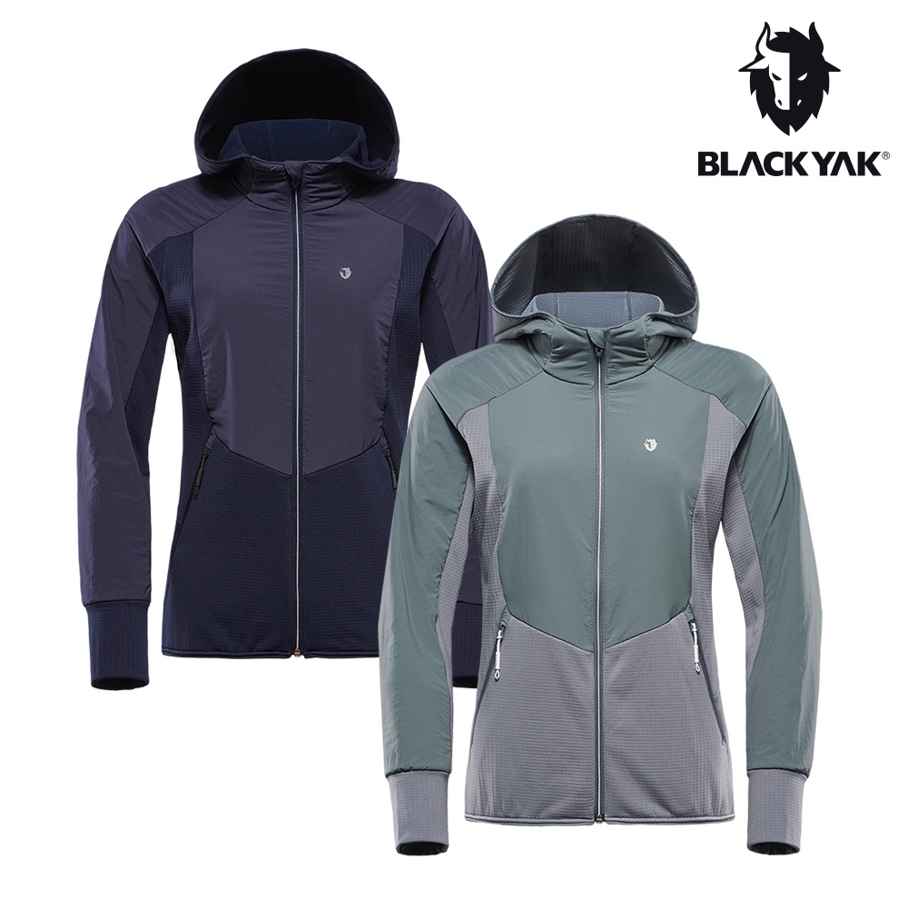 【BLACKYAK】女 G.I連帽外套(灰色/藍紫色)-秋冬 保暖 禦寒風 刷毛 連帽外套 |BYBB2WJ205