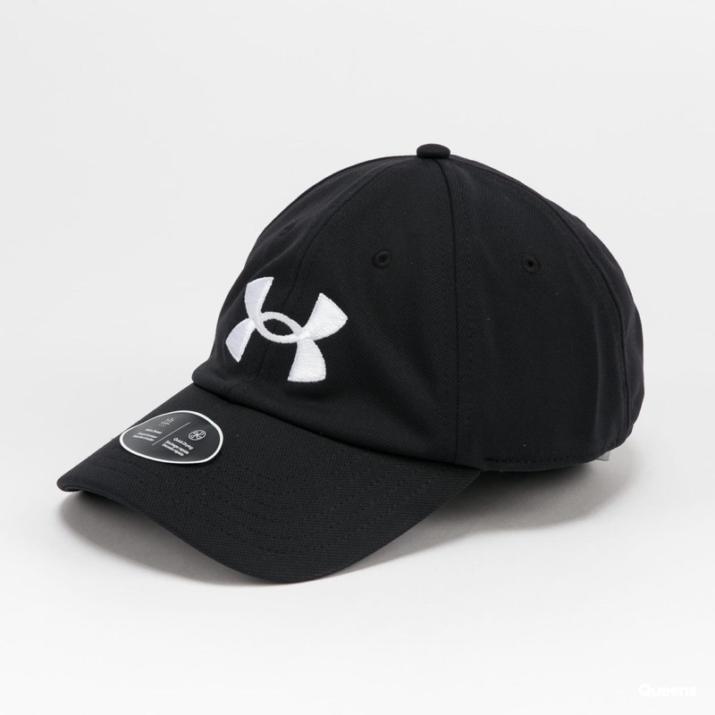 UA Blitzing 帽子 運動帽 老帽 棒球帽 黑白 透氣 排汗 黑白 1361532-001