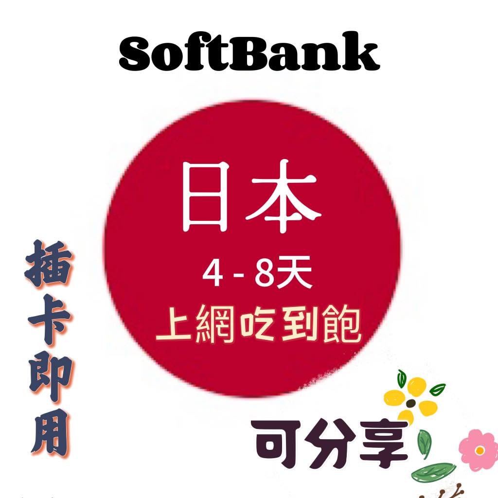 即插即用 日本吃到飽上網卡4日5日6日8日網路卡sim卡 每日1GB後降速不斷網 支援熱點分享 高速上網4天5天6天8天