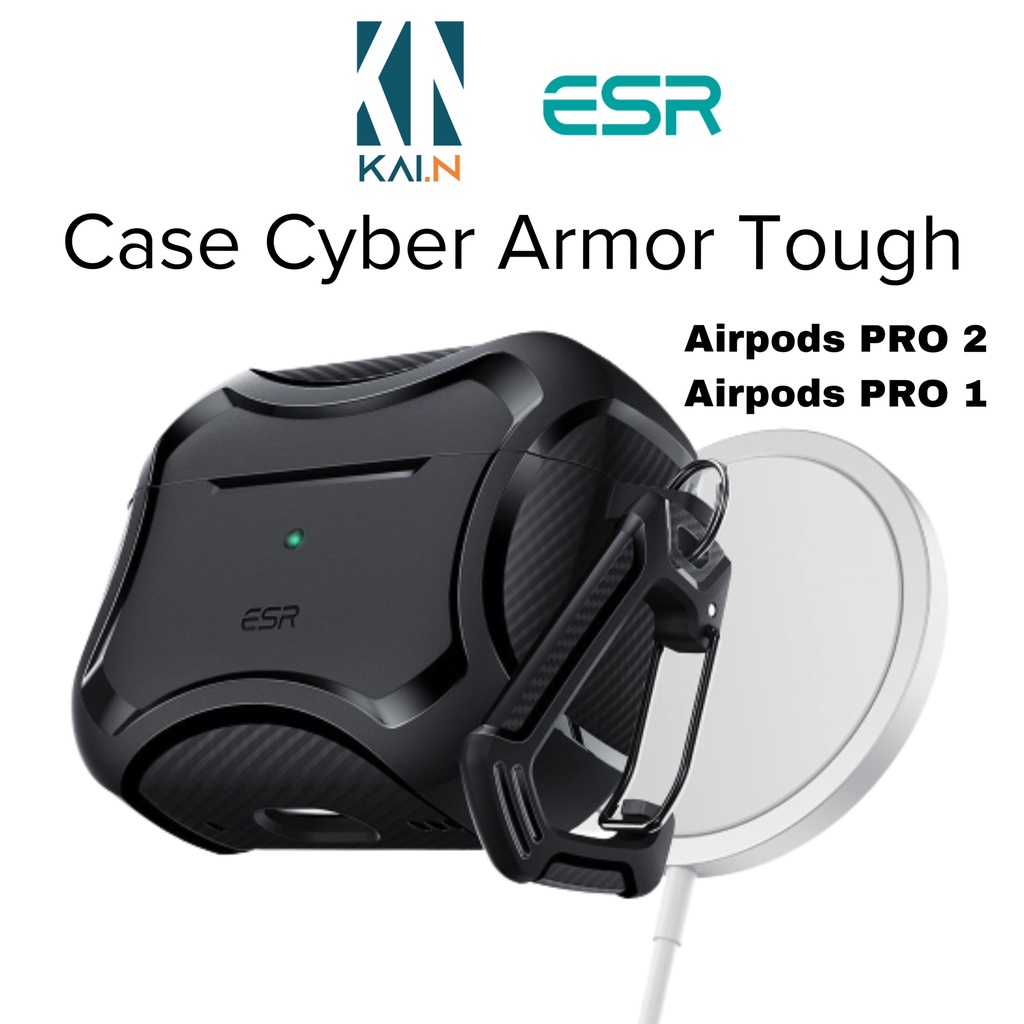 Airpods PRO 1 保護套的 Esr 保護套,Cyber Armor HaloLock 磁性充電器