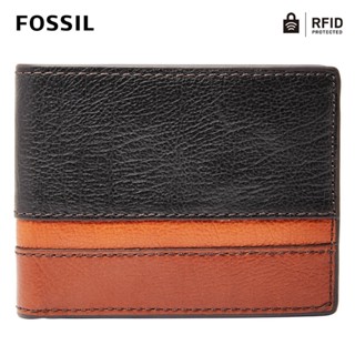 【FOSSIL 官方旗艦館】Easton 真皮RFID防盜證件格零錢皮夾(兩色可選)
