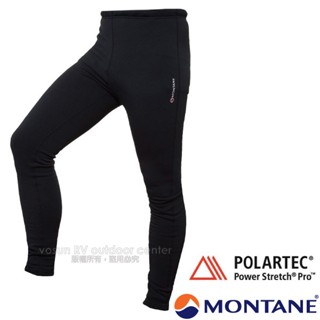 【英國 Montane】男款Power Stretch Power Pro+ 超強彈性控溫吸排保暖貼身褲 黑 MPUPR