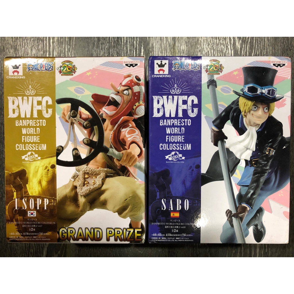 正版現貨 日版 金證 航海王 海賊王 BWFC 20 周年 週年 騙人布 薩波 火焰三兄弟