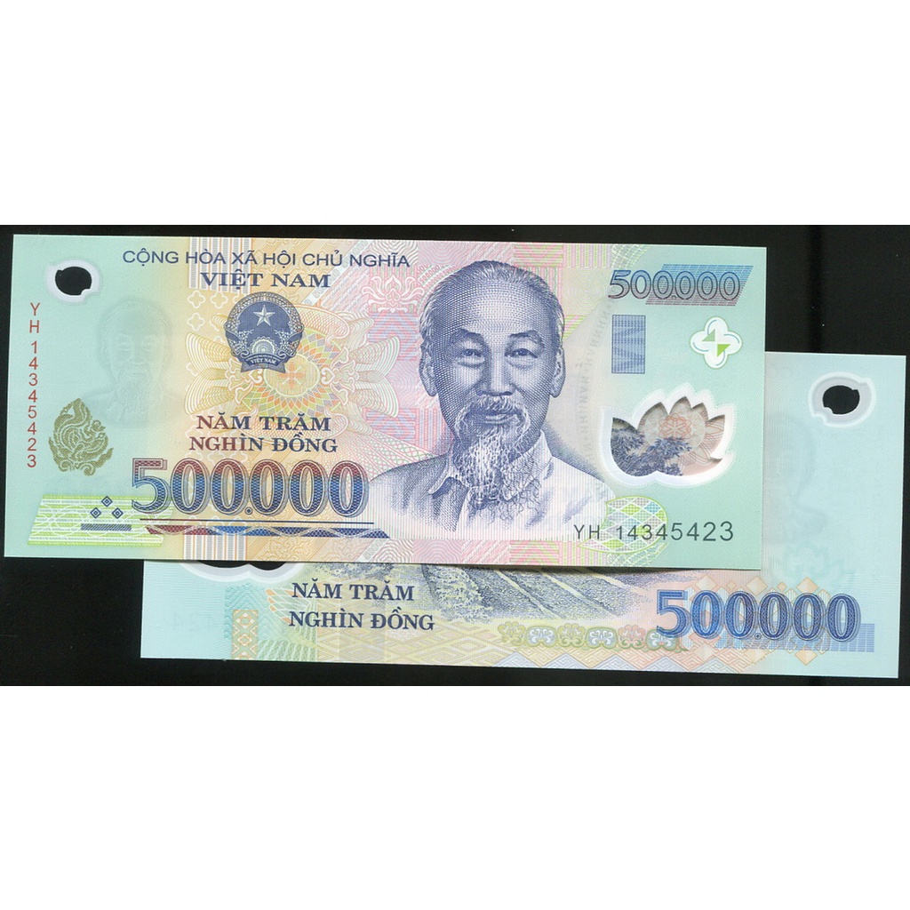 VIET NAM (越南塑膠鈔)， P124 ， 500000-D ， ND(2006) ,品相全新UNC
