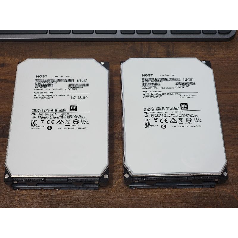 二手 HGST NAS 8TB 3.5吋 硬碟