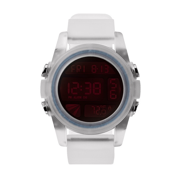 NIXON UNIT 白透明 膠錶帶 鏡面款 特殊設計 運動玩家 電子錶 手錶 男錶 女錶 A197-1780