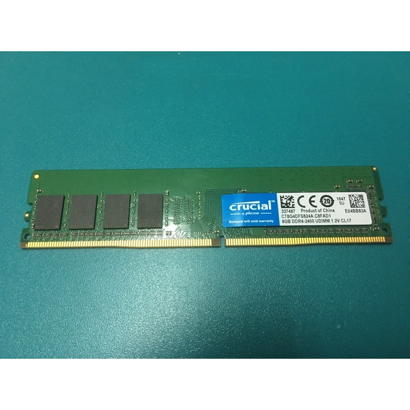 美光 DDR4 2400 8G 單面 記憶體 CT8G4DFS824A