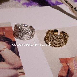 寬版bling bling多層次戒指