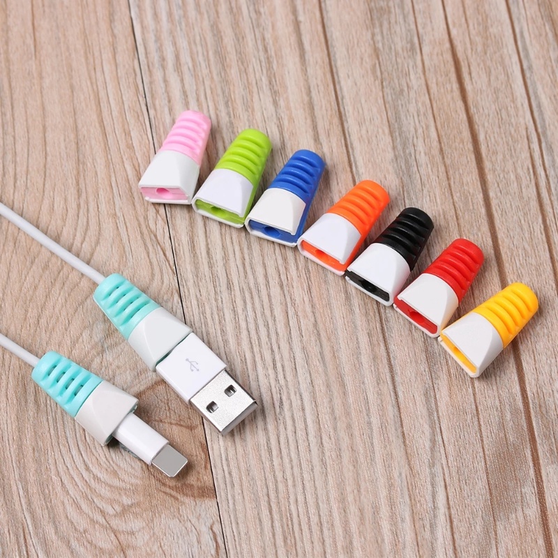 軟電纜保護器繞線器數據線盒/保護彈簧繩適用於 IP Android USB 充電電纜蓋