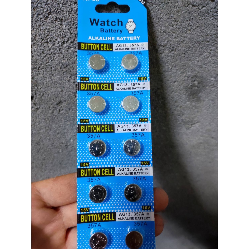 熊貓購物 鈕釦電池 AG13 發票現貨 LR44 L1154 A76水銀電池 357A 1.5v 電池