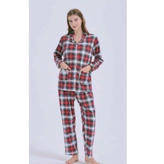 🌷蕾妮塔塔 /新上市🌷 全系列精品專賣/ ( 女-17211/男-18211 ) 格紋長袖成套睡衣