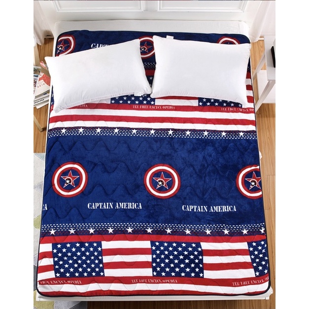 Missya 法蘭絨 超舒柔日式舖棉保暖墊 雙人 美國戰隊 床墊 沙發墊 冬季限定 墊子 保潔墊 🔥