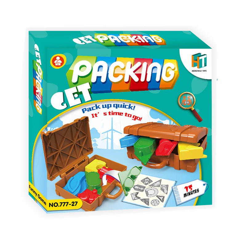 現貨 兒童桌遊 收拾行李玩具 教導孩子整理玩具 立體行李   旅行箱整理玩具   收拾行李 英語遊戲 邏輯思考