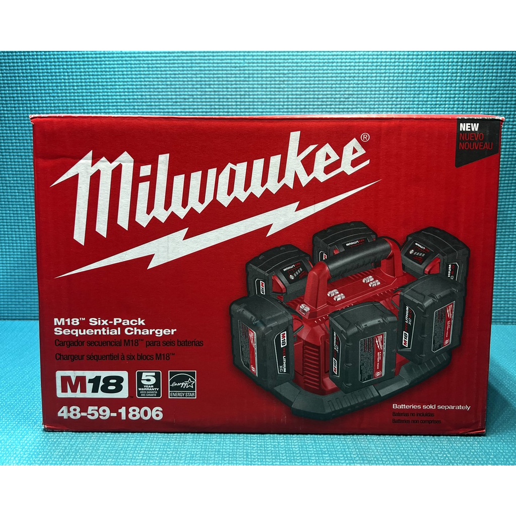 台中工具老爹 MILWAUKEE 48-59-1806 18V 六合一充電器 M12-18FC M18DFC