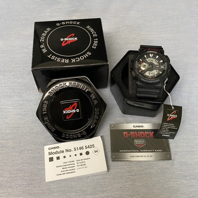 CASIO GSHOCK ga-110-1adr 黑紅配色 GD款手錶