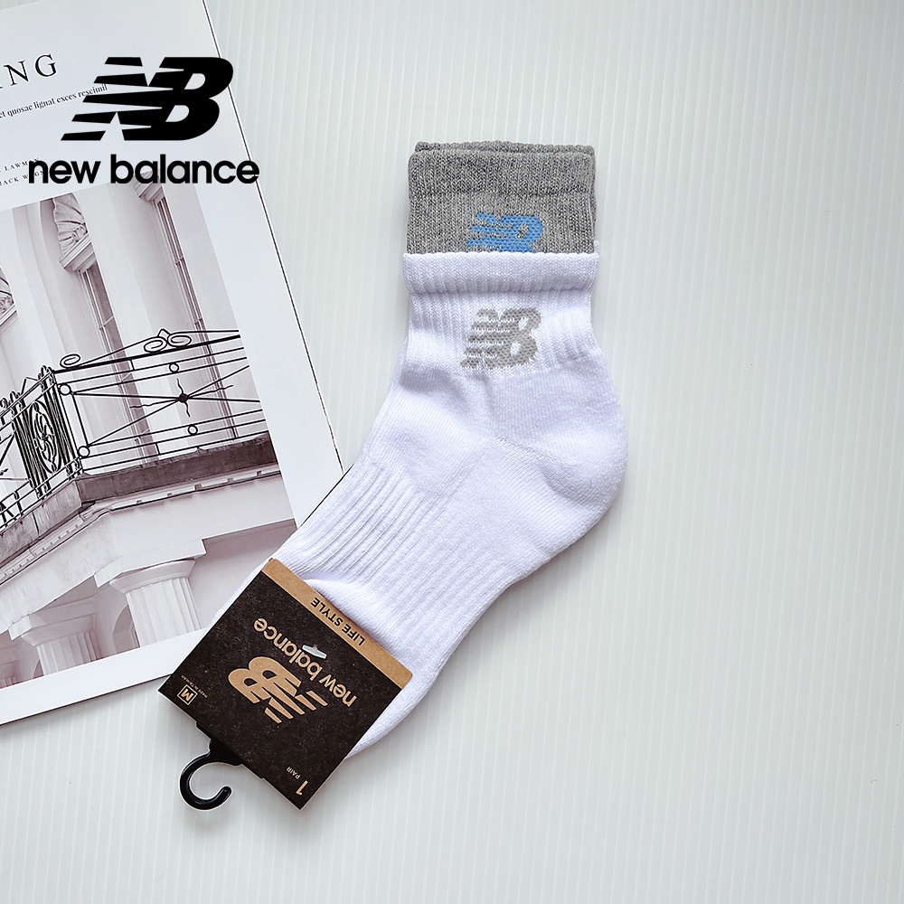 【New Balance】NB雙層造型襪_中性_白色_LAS23031WT